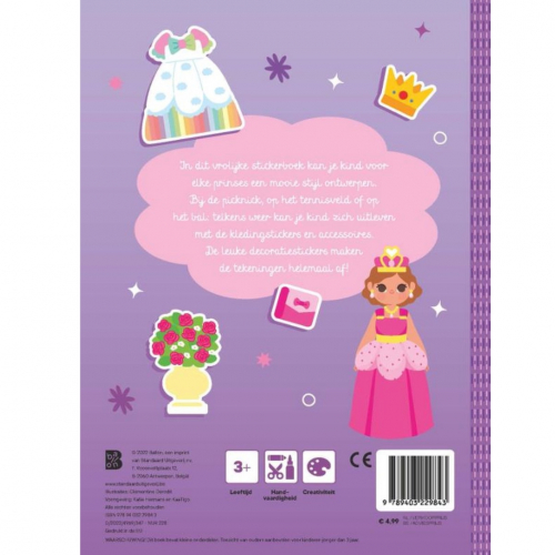 uitgeverij ballon aankleedstickerboek fashionistas junior - prinsessen