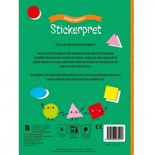 uitg. ballon stickerboek kleine kleuters stickerpret - 3+ 