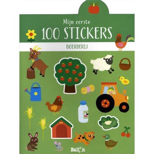 uitgeverij ballon mijn eerste 100 stickers - boerderij