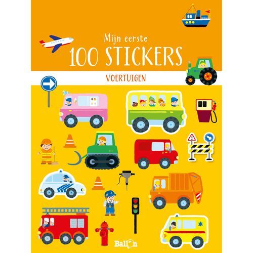 uitgeverij ballon mijn eerste 100 stickers - voertuigen