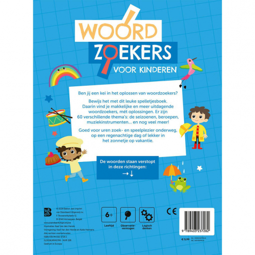 uitgeverij ballon puzzelboek woordzoekers voor kinderen 6+