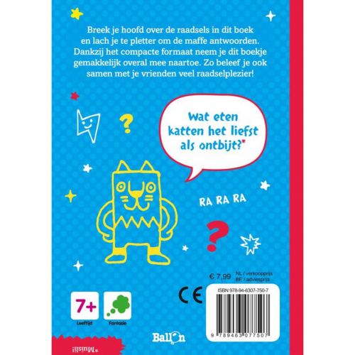 uitgeverij ballon raadselboek 900 supermaffe raadsels voor kinderen