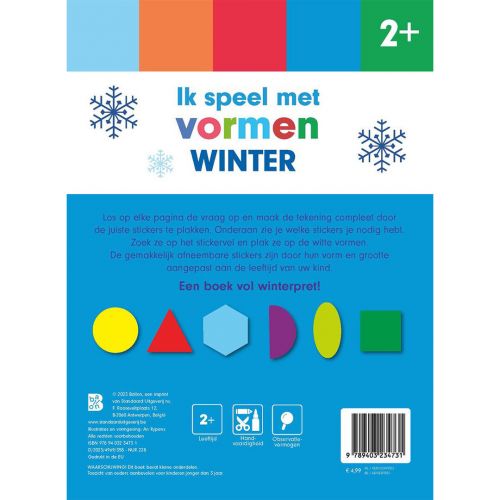 uitgeverij ballon stickerboek ik speel met vormen - winter