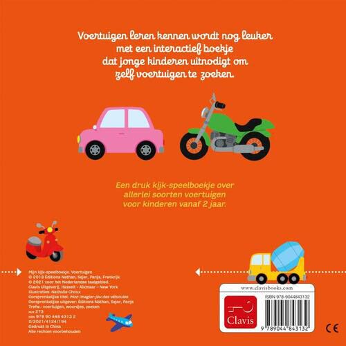 uitgeverij clavis mijn kijk-speelboekje - voertuigen