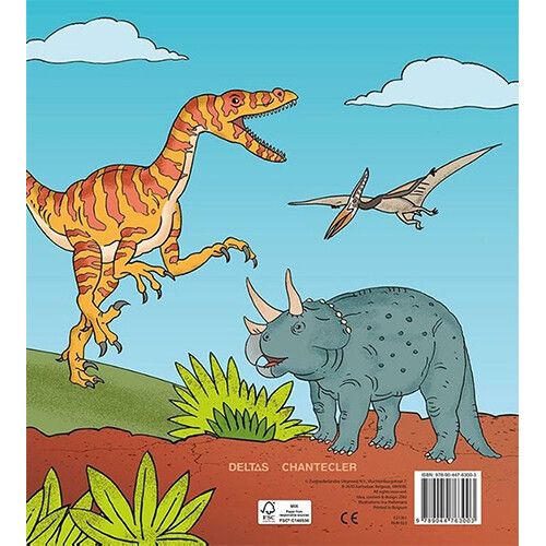 uitgeverij deltas kleur- en stickerboek dinosaurussen