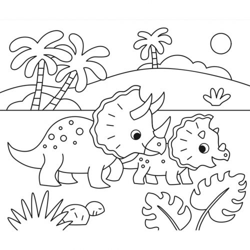 uitgeverij deltas kleurboek happy coloring - dinosaurussen