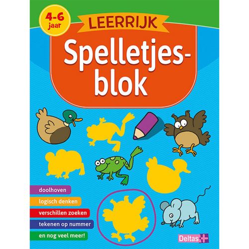 uitgeverij deltas leerrijk spelletjesblok - 4-6 jaar