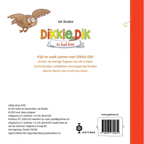 uitgeverij gottmer flapjesboek dikkie dik in het bos