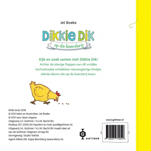 uitgeverij gottmer flapjesboek dikkie dik op de boerderij