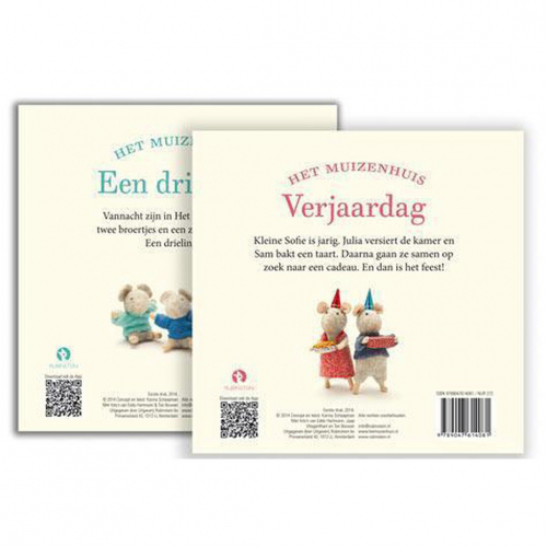 uitgeverij gottmer het muizenhuis kartonboekjes drieling en verjaardag 