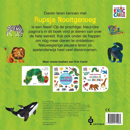 uitgeverij gottmer rupsje nooitgenoeg - 100 eerste dieren