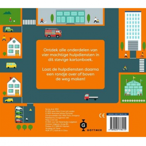 uitgeverij gottmer schuifboekje een rondje met de brandweerwagen