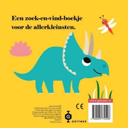 uitgeverij gottmer flapjesboek t-rex, waar ben je?