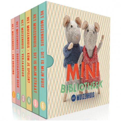 uitgeverij gottmer uitdeelboekjes het muizenhuis - mini bibliotheek - 6st