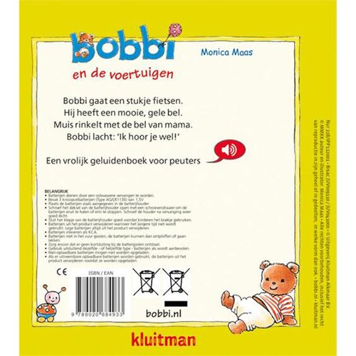 uitgeverij kluitman geluidenboek bobbi en de voertuigen