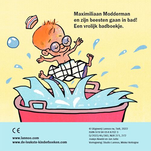 uitgeverij lannoo badboekje feest in bad met maximiliaan modderman