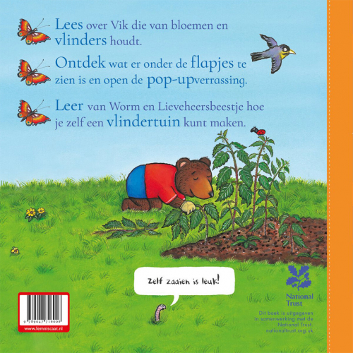 uitgeverij lemniscaat flapjesboek vik maakt een vlindertuin