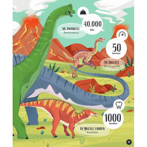 uitgeverij rebo feit- en speelset dinosauriërs