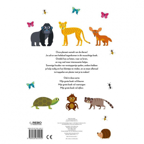 uitgeverij rebo kartonboek mijn grote boek vol dieren