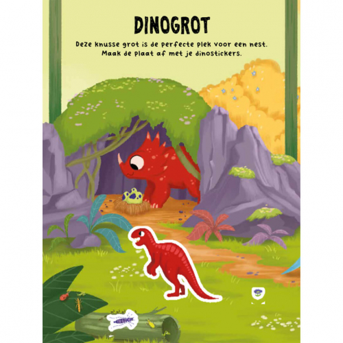 uitgeverij rebo stickerboek dinosauriërs stickerwereld