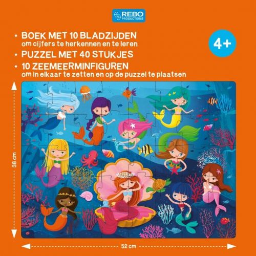 uitgeverij rebo box zeemeerminnen boek, puzzel en speelfiguren