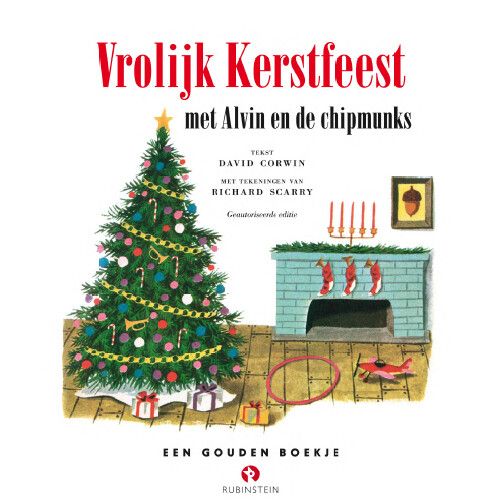 uitgeverij rubinstein gouden boekje vrolijk kerstmis met alvin en de chipmunks