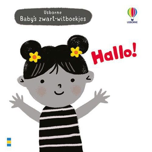 uitgeverij usborne baby's zwart-wit boekje, Hallo!