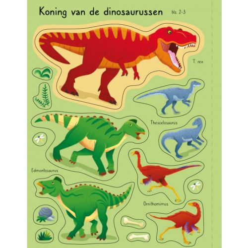 uitgeverij usborne eerste stickerboek t-rex en nog veel meer enorme dino's