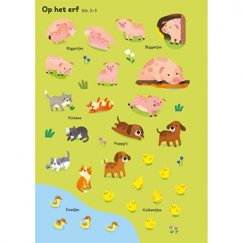 uitgeverij usborne eerste stickerboekje babydieren