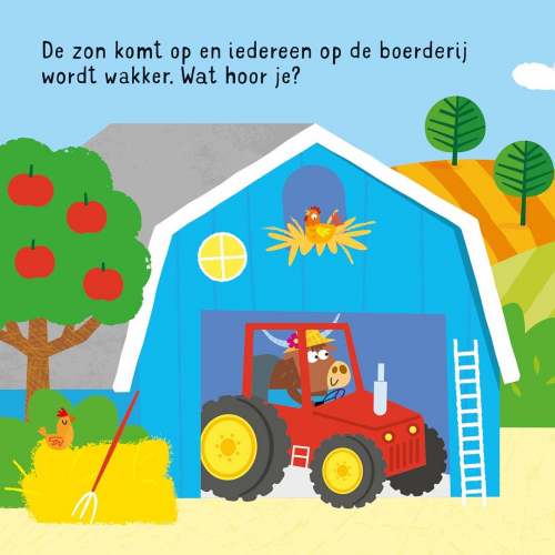 uitgeverij usborne geluidenboek meerijden op een tractor!