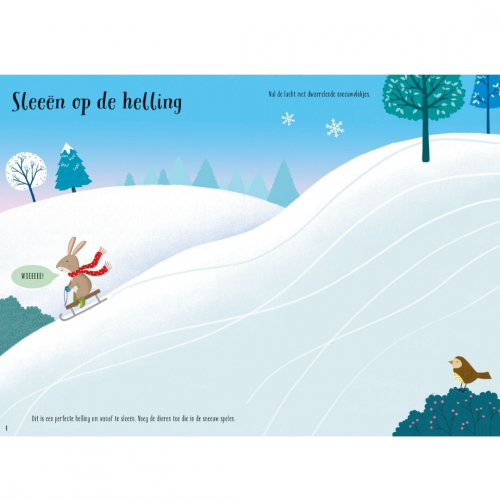 uitgeverij usborne glitterstickerboek winter