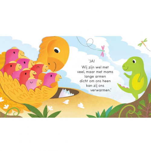 uitgeverij usborne kartonboek dino's houden van knuffelen