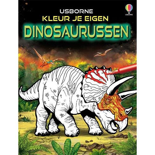uitgeverij usborne kleur je eigen dinosaurussen