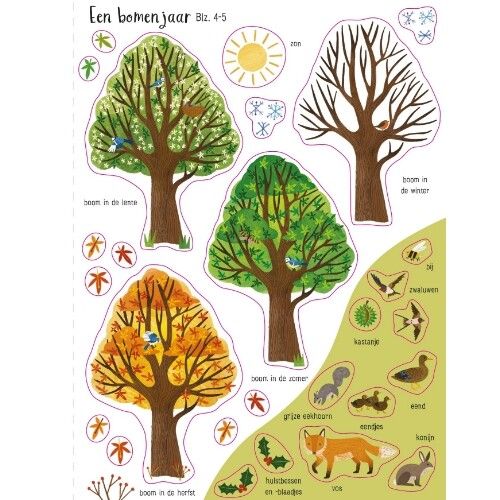 uitgeverij usborne eerste stickerboek bomen
