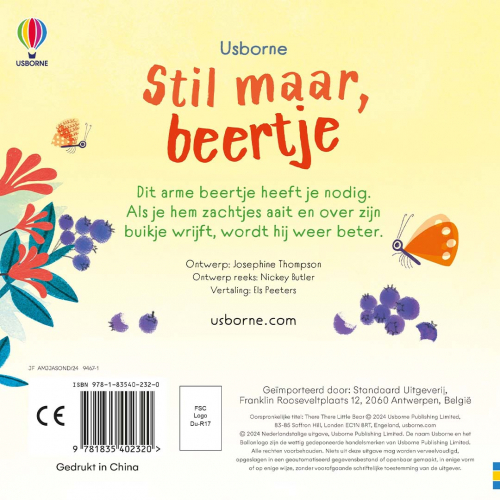 uitgeverij usborne voelboek stil maar, beertje