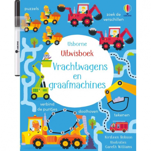 uitgeverij usborne vrachtwagens en graafmachines