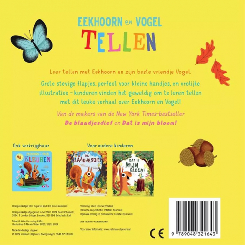 uitgeverij veltman flapjesboek eekhoorn en vogel tellen