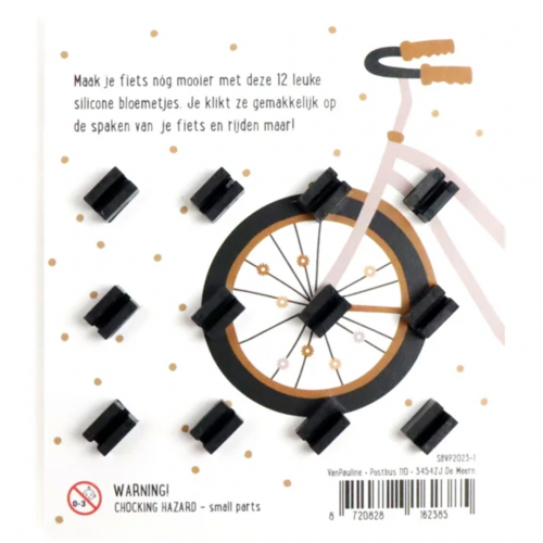 vanpauline décoration fleurs pour rayons de vélo - lila - 12pcs