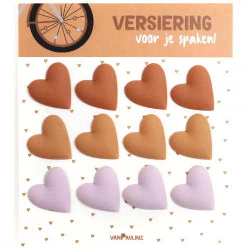 vanpauline décorations cœurs pour rayons de vélo - 12pcs