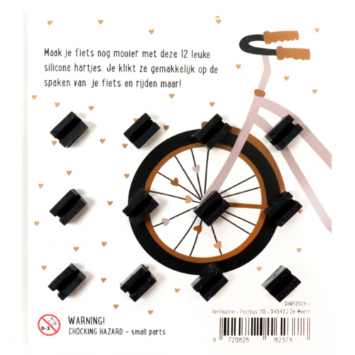 vanpauline décorations cœurs pour rayons de vélo - 12pcs