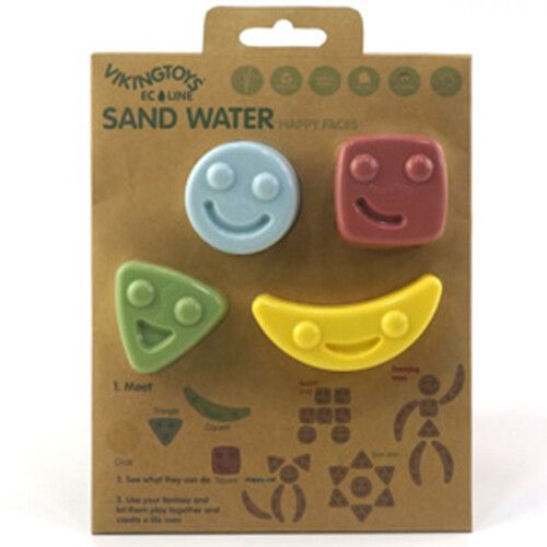 viking toys ecoline zandvormpjes - vrolijke gezichten 