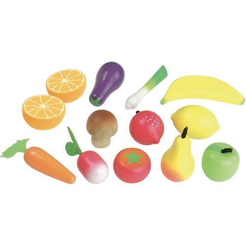 vilac kartonnen kistje met groenten en fruit (12st) 