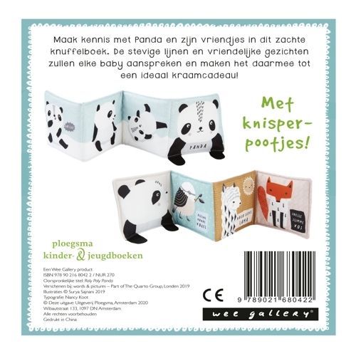 wee gallery stoffen knisperboekje - panda 