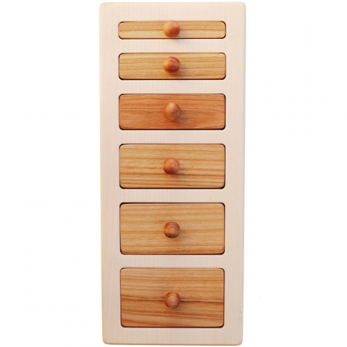 wooden story knoppuzzel breed en smal - 6st