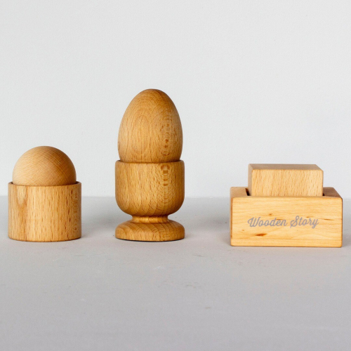 wooden story montessori vormenset - 6-delig