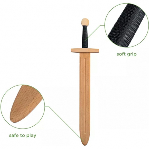 woodsy groot zwaard met zwart gevest - 57,5 cm