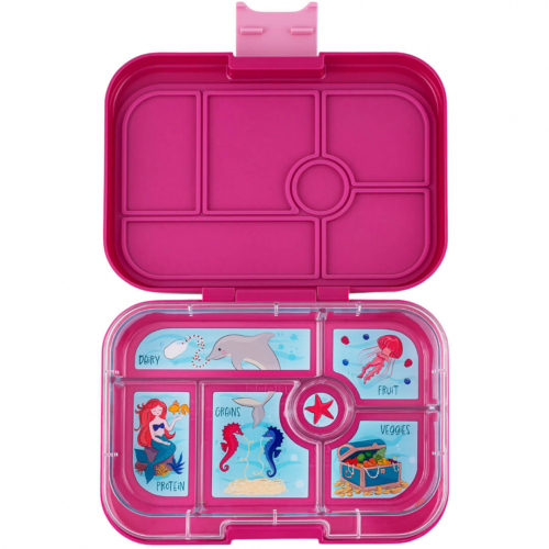 yumbox original broodtrommel 6 vakken - malibu purple - mermaid