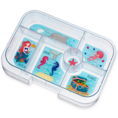 yumbox original broodtrommel 6 vakken - malibu purple - mermaid