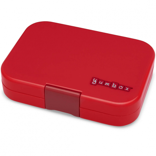 yumbox original broodtrommel 6 vakken - wow red - funny monsters 