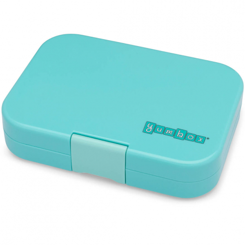 yumbox panino broodtrommel 4 vakken - misty aqua - rainbow 